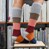 KNEE SOCKS - lambswool - women's  -  block - pink/red - CASE SIZE 3