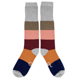 KNEE SOCKS - lambswool - women's  -  block - pink/red - CASE SIZE 3KNEE SOCKS - lambswool - women's  -  block - pink/red - CASE SIZE 3
