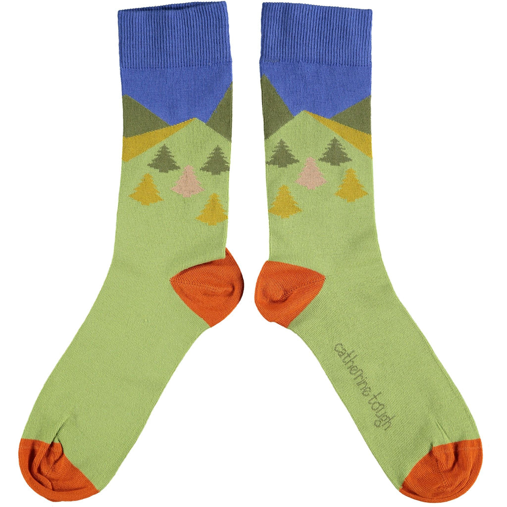 ANKLE SOCKS - cotton - men's - MOUNTAIN - light green - CASE SIZE 3