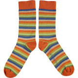 ANKLE SOCKS - cotton - men's - STRIPES - multi - CASE SIZE 3