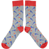 ANKLE SOCKS - cotton - men's - PARROT - light grey - CASE SIZE 3