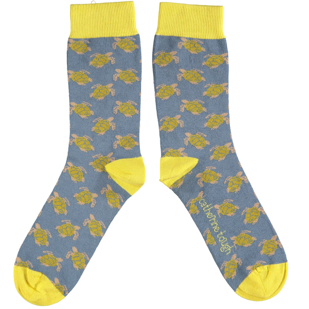 ANKLE SOCKS - cotton - women's - TURTLE - bright blue - CASE SIZE 3