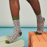 ANKLE SOCKS - cotton - men's - SPOTS - multi - CASE SIZE 3