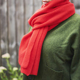 RIB SCARF - Lambswool - Scarlet