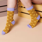 ANKLE SOCKS - cotton - women's - BEE - mustard - CASE SIZE 3