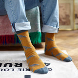 Men's Mustard Crow Lambswool Ankle Socks