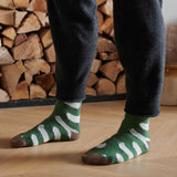 ANKLE SOCKS - lambswool -men's  - sheep - green