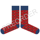 ANKLE SOCKS - cotton - men's -  BADGERS - red - CASE SIZE 3