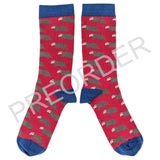 ANKLE SOCKS - cotton - men's -  BADGERS - red - CASE SIZE 3