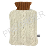 PRE-ORDE*** HOTTIE COVER - cable knit - cashmere mix - oat / copper