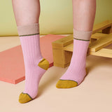 ANKLE SOCKS - cotton - unisex - rib - dusky pink - CASE SIZE 3