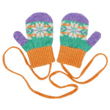 KIDS MITTEN - lambswool - fair isle - green