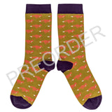 ANKLE SOCKS - cotton - women's - FOXES - green - CASE SIZE 3