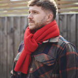 RIB SCARF - Lambswool - Scarlet