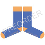 ANKLE SOCKS - cotton - women's - GLITTER - bright blue/peach - CASE SIZE 3