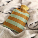 HOTTIE COVER - rollneck - lambswool - stripes - mustard & mint