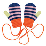 KIDS MITTEN - Lambswool - Stripe - Blue