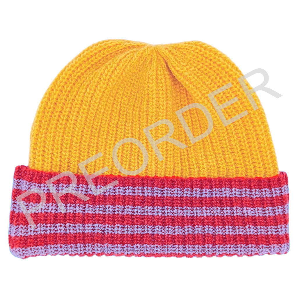 KIDS HAT - Lambswool - Yellow/Red/Light Blue