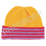 KIDS HAT - Lambswool - Yellow/Red/Light Blue