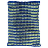 mini lambswool snood in blue and green stripes