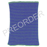 MINI SNOOD - Lambswool -  Thin Stripe - Lime/Blue