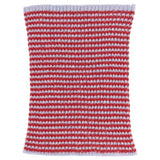 Mini Lambswool Snood - Yred & pale blue stripes