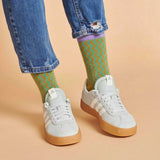 Women's Jade Zig-Zag Organic Cotton Ankle Socks