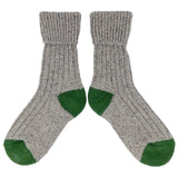 ANKLE SOCKS - lambswool & silk - unisex - grey - CASE SIZE 3