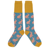 KNEE SOCKS - lambswool - women's - rabbit - jade - case size 3