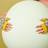 WRIST WARMERS - lambswool - spot - soft green