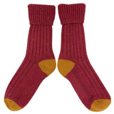MENS RIB ANKLE RED ORANGE
