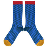 ANKLE SOCKS - Cotton - Men's – Zig-Zag - Blue
