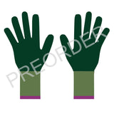 GLOVES - Lambswool - Men's - Green/Pink