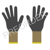 GLOVES - Lambswool - Men's - Charcoal/Medallion/Yellow