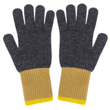 GLOVES - Lambswool - Men's - Charcoal/Medallion/Yellow