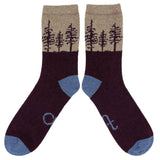 ANKLE SOCKS - lambswool -men's  - forest - aniseed - CASE SIZE 3