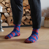 ANKLE SOCKS - lambswool -men's  - lobsters - navy