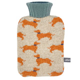 MINI HOTTIE COVER & BOTTLE - lambswool - sausage dogs - oatmeal