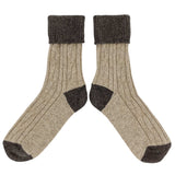 SLOUCH SOCKS - cashmere mix - SOFT BROWN/COCOA - CASE SIZE 3