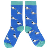 Women's Blue Pigeons Organic Cotton Ankle Socks