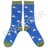 ANKLE SOCKS - cotton - men's -  PIGEONS  -  blue - CASE SIZE 3