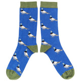ANKLE SOCKS - cotton - men's -  PIGEONS  -  blue - CASE SIZE 3