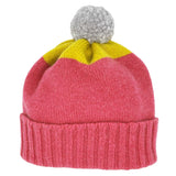 PRE-ORDER*** KIDS HAT - lambswool - tip - bright pink & electric yellow