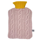 HOTTIE COVER - cable knit - cashmere mix - light pink / yellow