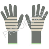 ***PREORDER*** GLOVES - lambswool - womens - stripe - grey/mint