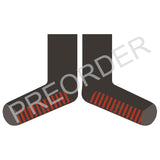 ***PREORDER*** ANKLE SOCKS - lambswool - women's - striped sole - grey - CASE SIZE 3