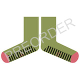 ***PREORDER*** ANKLE SOCKS - lambswool - women's - striped sole - mint - CASE SIZE 3