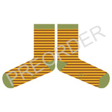 ***PREORDER*** ANKLE SOCKS - lambswool - women's - stripe - mustard/yellow - CASE SIZE 3