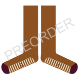 ***PREORDER***KNEE SOCKS - lambswool - women's - striped sole - mustard - CASE SIZE 3