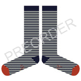 ***PREORDER*** KNEE SOCKS - lambswool - women's - stripe - navy - CASE SIZE 3